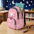 thumbnail image 3 of Yuyamidu Pink Axolotl 4Pcs School Backpack Set for Girls Strawberry Elementary Bookbag with Lunch Box Pencil Case Water Bottle Sleeve 17 Inch Kids Rucksack Daypack, 3 of 7