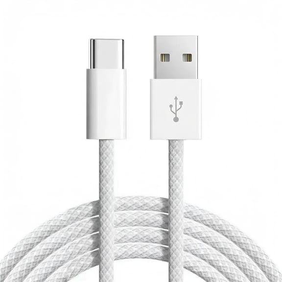 Ultra Durable USB-A to USB-C Fast Charging Cable 3.28FT Nylon Braided Data Sync Charger Cord with Smart Chip