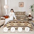 thumbnail image 3 of Homewish Aztec Geometric Rhombus Twin Comforter Sets,Vintage Brown Boho Bedding Set,Reversible,2 Pieces,1 Comforter and 1 Pillowcase, 3 of 7
