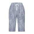 thumbnail image 2 of Mujeres Pantalones Cortos Casual Pata Recta Cordón Cintura Elástica, Suelta Y Cómoda Mujer Pantalones Cortos con Bolsillos, 2 of 5