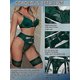 thumbnail image 2 of Sexy Lingerie Set For Women 4 Piece Bra And Panty Set With Garter Belt Strappy Lingerie Set With Thigh CuffsXL, 2 of 5
