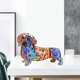 thumbnail image 3 of Escultura de perro colorida creativa Artesanía de resina Estatuil Estatua Decoración de oficina en de colección Centro de C Baoblaze animales perros estatuilla, 3 of 7