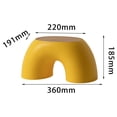 thumbnail image 3 of Taburete plegable ligero y portátil con asiento de arcoíris redondo Amarillo, 3 of 9