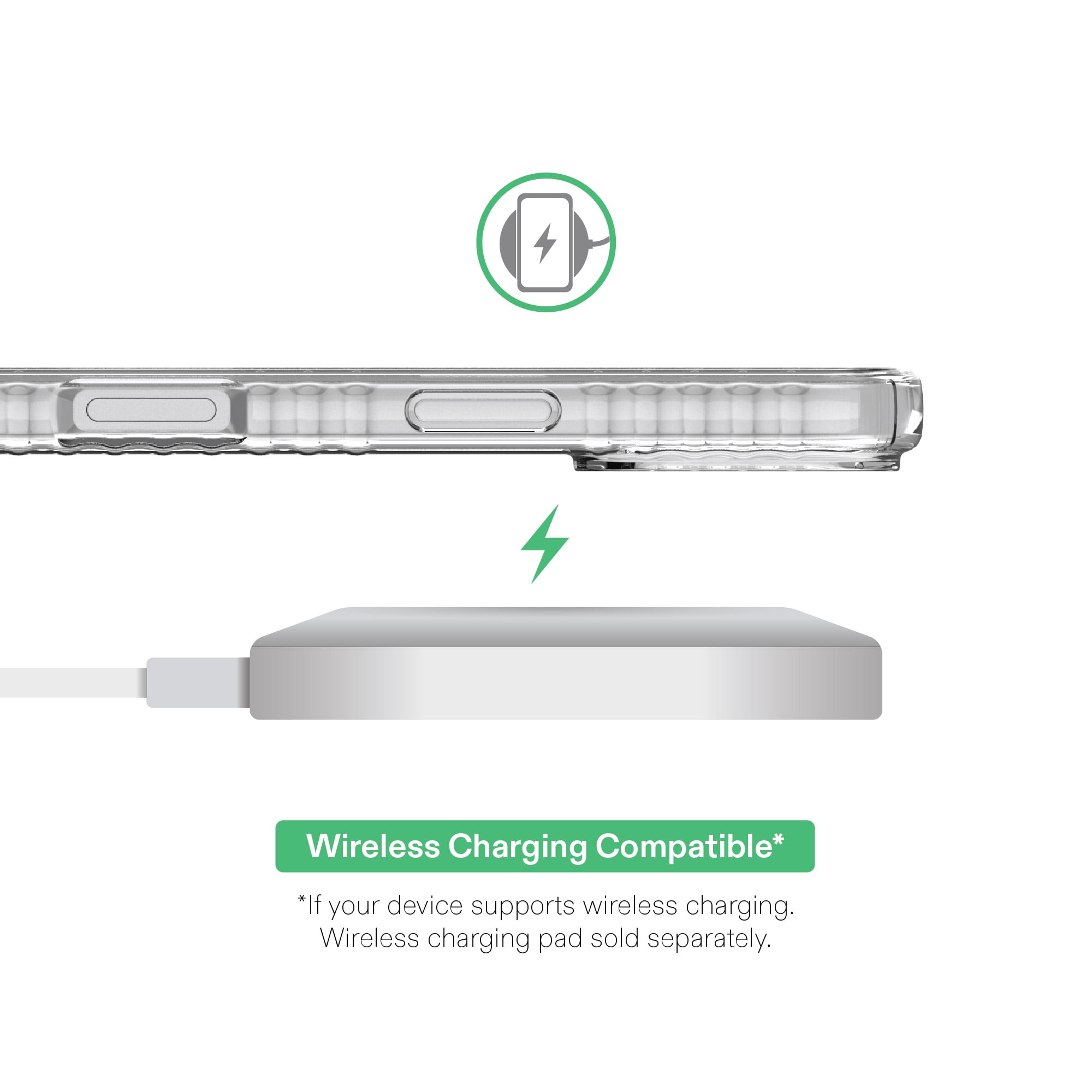 onn Protective Gel Phone Case for iPhone 17 - Clear