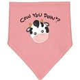 thumbnail image 2 of Inktastic Cow You Doin'? Cute Cow Baby Bandana Bib, 2 of 4