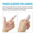 thumbnail image 4 of Mobile Gaming Finger Sleeve Controller Finger Thumb Sleeve Finger Gloves White/Red, Glass Silver Fiber, Pack of 20, 4 of 6