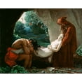 thumbnail image 2 of Girodet, Anne-Louis 32x26 White Modern Wood Framed Museum Art Print Titled - Burial of Atala, 2 of 4