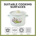 thumbnail image 6 of Kitchen Enamel Cookware Pot Lavender Bouquet Enamelware Stock Pot with Lid 4.8-qt. (4.5 L), 6 of 12