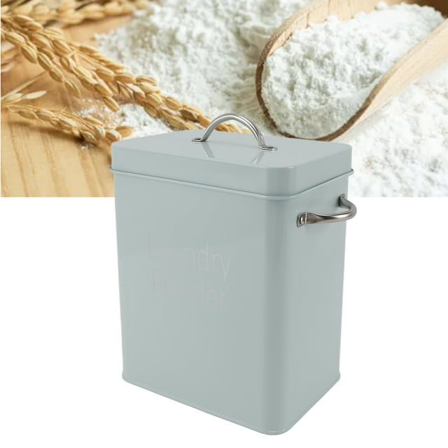 Conteneur de Lessive en Métal, Conteneur de Poudre à Lessive de Ferme Moderne pour Organiser les Dosettes de Lessive et Plus