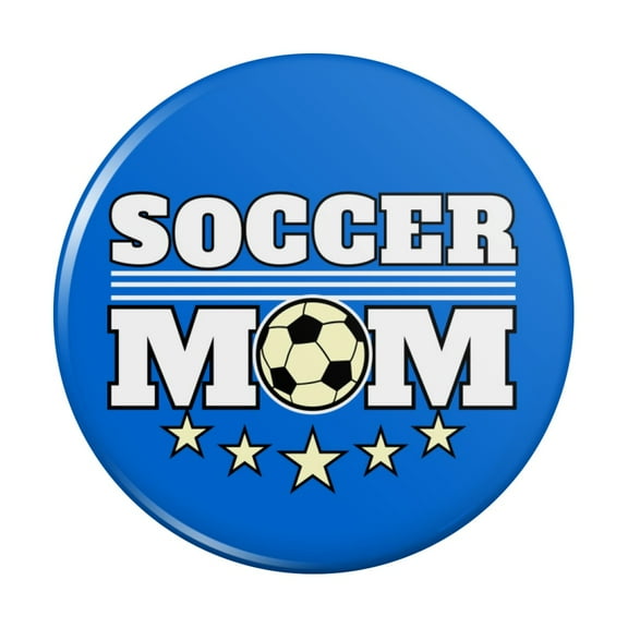 Soccer Mom Mother Sports Kitchen Refrigerator Locker Button Magnet