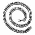 thumbnail image 5 of 7-18mm 316L Stainless Steel Links Silver Curb Cuban Chain Men Necklace 7"-40", 5 of 5