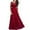 Red, variant on Women's Elegant Floral Lace 3/4 Sleeve Bridesmaid Formal Maxi Dress