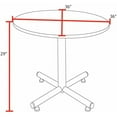 thumbnail image 2 of 36" Round Table - Modern Breakroom, Office, Cafeteria & Meeting Table - Mahogany Finish, 2 of 5