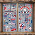 thumbnail image 3 of Dengmore Patriotic Red White Blue Decals 104pcs DIY Sticker Bunting Glass Window Sticker, 3 of 9