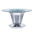 thumbnail image 2 of Acme Noralie Dining Table in Mirrored, Faux Diamonds and Clear Glass, 2 of 5