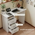 thumbnail image 4 of HOMCOM Computer Desk with Drawers, 39" Home Office Desk with Open Shelf, 4 of 10