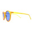 thumbnail image 3 of Gentlemans Fashion Round Keyhole High Temple Horned Sunglasses Orange Blue, 3 of 4