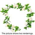 thumbnail image 2 of opvise Simulation Flower Eco-friendly Anti-fade 7 Colors Simulation Rose Flower Vine for Household Champagne, 2 of 8