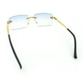 thumbnail image 7 of Serpent Snake Arm Rimless Rectangle Luxury Gangster Sunglasses Gold - Blue Yellow, 7 of 7