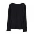 thumbnail image 6 of WBQ Womens Zip Henley Long Sleeve Tops Slim Fit Zipper T Shirt V Neck Ribbed Knit Blouse Tops, 6 of 9