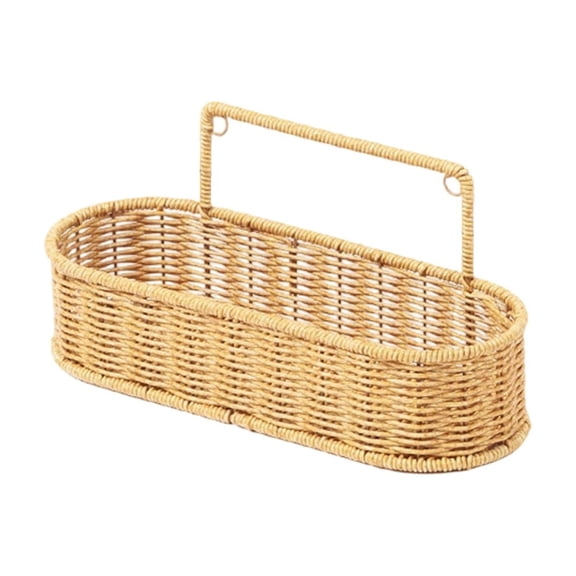 Bomd Woven Hanging Basket Wall Mounted Organizer, Rustic Oval Wall Mounted Organizer, Plant Pot Holder & Storage Basket for Bathroom, Kitchen, Pantry, Indoor Plants and Home Use