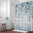 thumbnail image 5 of Eucalyptus Leaves Blue Fabric Shower Curtain Farmhouse Wood Grain Washable Shower Curtains for Bathroom, Waterproof Bath Curtain with Hooks Home Decor 72x72in, 5 of 8