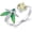 Dragonfly-Yellow, variant on 925 Sterling Silver Drangonfly/Butterfly Open Finger Rings Adjustable Dainty Gemstone Sapphire Emerald Green Ring for Women Round/Pear/Princess Engagement Promise Ring