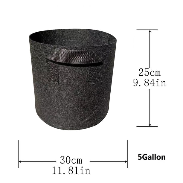 Xihbxyly Macetas de Tela de 1, 2, 3, 5 y 7 Galones, de Material No Tejido Resistente, con Asas Integradas, Sistema de Drenaje Rápido, para Uso En Interiores y Exteriores, Solución para Ahorrar Espaci