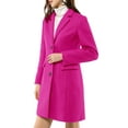 thumbnail image 5 of Unique Bargains Women's Notched Lapel Single Breasted Outwear Long Coat L Hot Pink, 5 of 8