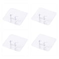 thumbnail image 1 of 4PCS Transparent Adhesive Hooks Kitchen Wall Hooks-Nail Free Sticky Hangers with Hooks Reusable Seamless Adhesive Utility Towel Bath Ceiling Hooks, 1 of 7
