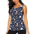 thumbnail image 1 of Balery Animals And Wildflowers Camiseta sin mangas estampada ligera para mujer, tops de entrenamiento sin mangas, camisetas de yoga transpirables de secado rápido.-XX-Large, 1 of 7