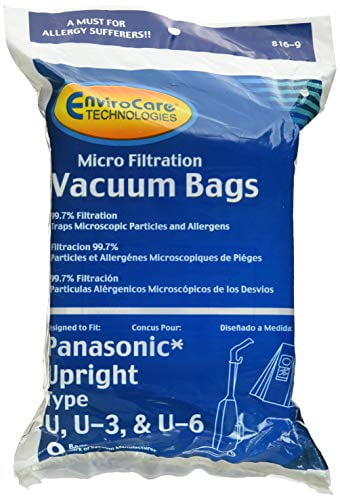 4x3 EnviroCare Technologies Micro Filtration Vacuum Bags U-12 Panasonic Kenmore for sale online 