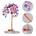 thumbnail image 3 of Natural Crystal Tree Amethyst Stone Agate Tree Hand-Woven Potted Tree Home Living Room Office Decor Gift, 3 of 7