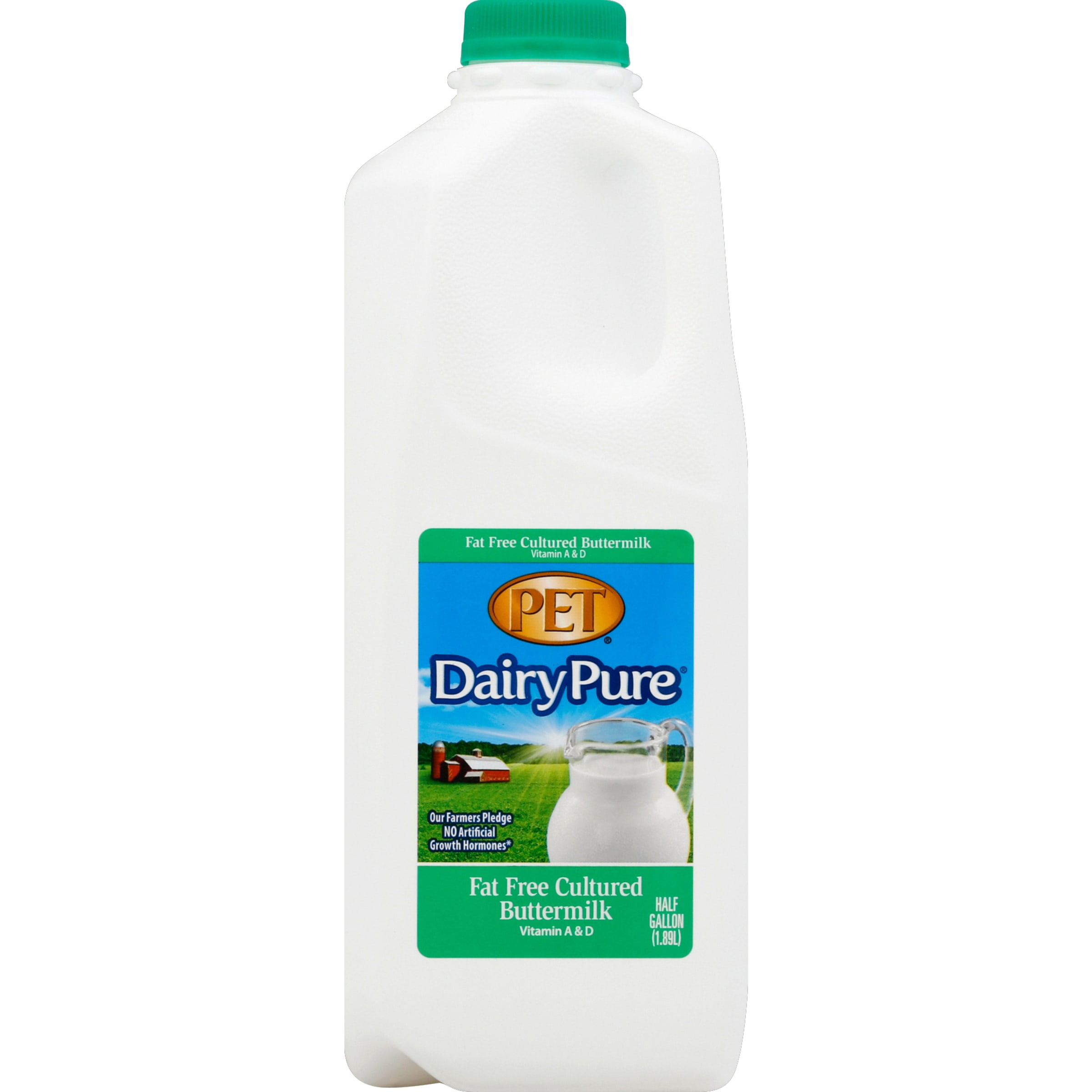 PET Dairy Fat Free Cultured Buttermilk, Buttermilk Half Gallon 1 Jug