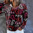 thumbnail image 2 of Sudaderas con capucha y cuello vuelto para mujer, sudaderas con estampado de manga larga, suéteres, Tops con cordón Fridja  czfsfas5675, 2 of 6