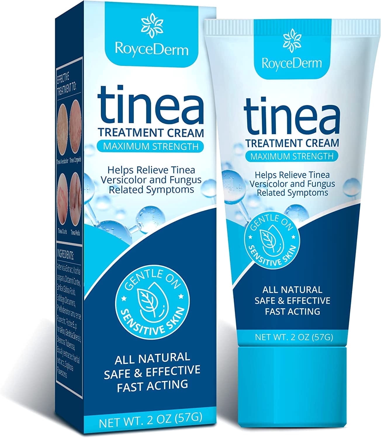Roycederm Tinea Versicolor Treatment, Athletes Foot Treatment, Ringworm Treatment for Humans, for Tinea Versicolor & Pedis,Fast Healing Anti Fungal Skin Cream