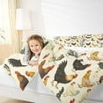 thumbnail image 4 of Feelyou Rustic Rooster Queen Comforter Set, Farmhouse Animal Bedding Comforter Set, 3pcs, 4 of 8