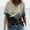 Grey, variant on Women's Casual Painting Printed Shirt Landscape Floral Loose Fit Tops Summer V-Neck Short Sleeved Retro T-Shirts