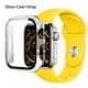 thumbnail image 1 of Cristal, funda y correa para Apple Watch, banda de silicona de 44mm, 40mm, 45mm, 41mm, 38mm, 42mm, 44mm, iWatch serie 3 4 5 6 se 78, 1 of 4
