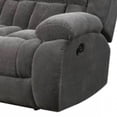 thumbnail image 3 of Textured Chenille Fabric Upholstered Padded Reclining Sofa, Gray, 3 of 4