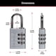 thumbnail image 2 of Combination Lock Master Lock Set Your Own, aluminio de 30 mm, paquete de 4, 2 of 2