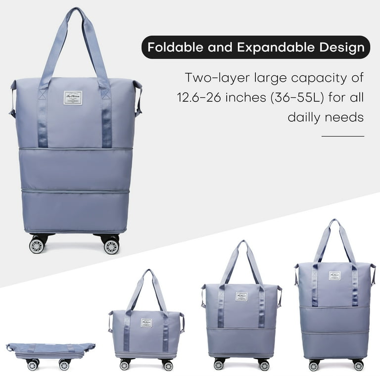 Expandable Rolling Travel Bag With 360 Detachable Wheels Foldable Luggage Bag Waterproof Carry On Overnight Tote For Home Storage Gym Moving Camping Expandable Rolling Travel Bag With 360 Detachable Wheels Foldable Luggage Bag Waterproof Carry On Overnight Tote For Home Storage Gym Moving Camping