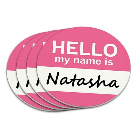 

Natasha Hello My Name Is Coaster Set