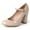 Dark Beige Vegan Patent, variant on J. Adams Skippy Mary Jane Shoes Women - Cute Mary Janes Round Toe Shoe with Ankle Strap High Heel