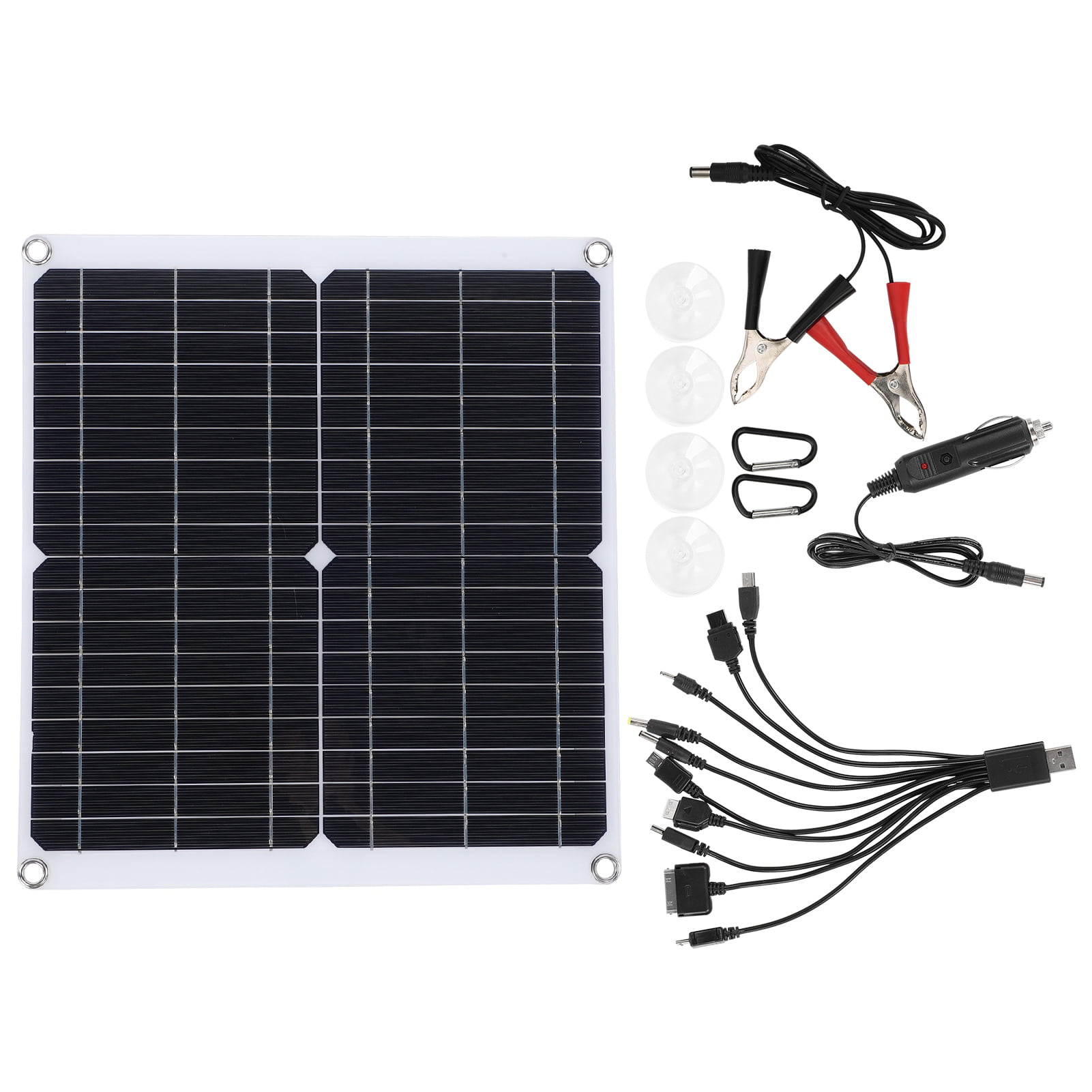 16~120W Foldable Solar Panel Solar Charger Dual USB Ports Mobile Power Bank USA 