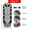 thumbnail image 7 of Helteko XL Car Seat Protector for Child Seats, Cover Protection, Polyester, 2 Pack, Gray, 7 of 7