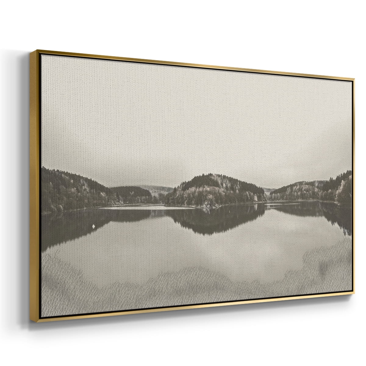 Vintage Landscape-CCCLXXIV By Wexford Home Framed in Gold Wood Gallery Wrapped Canvas 17 in. x 25 in.