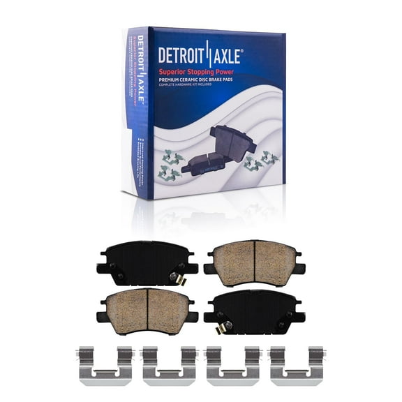 Detroit Axle - Front Brake Pads for 2016-2019 Chevy Cruze Volt 2017-2023 Bolt EV 2022-2023 Bolt EUV, Ceramic Brake Pads w/ Hardware 2018 2020 2021 Replacement