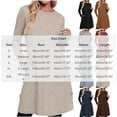 thumbnail image 3 of Women's Knit Dress Long Sleeve Casual Crew Neck Tunic Dresses with Pockets Button Side Fall Winter Trendy Outfits Red XXL(XXL), 3 of 9