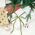 thumbnail image 4 of Cinta DINDOSAL de terciopelo verde musgo de 1 cm x 23 m para envolver regalos, 4 of 9